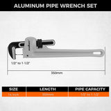 HORUSDY Heavy Duty Aluminum Pipe Wrench