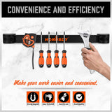 HORUSDY 12" Magnetic Tool Holder Strip, 4-Pack Tool Magnet Bar for Garage Organization, Shop Organization, Mounting Screws Included