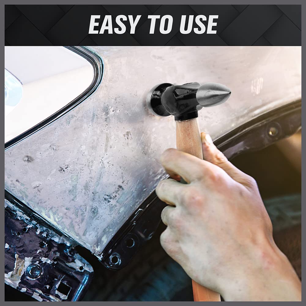 7 Piece Premium Auto Body Repair Kit,  Auto Body Repair Tools with Carbon Steel Hammer Heads