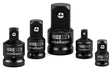 HORUSDY 5-Piece Impact Socket Adapter and Reducer Set, 1/4-Inch Hex Shank Socket to Drill Adapter 1/4", 3/8", and 1/2" Impact Driver Adapter for Power Drill & Impact Driver