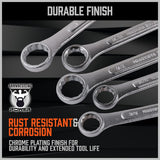 HORUSDY 26-Piece Durable Combination Wrench Set with Roll-up Pouch, Open End Wrench Set for General Household, Garage, Auto Repairs, SAE 1/4” - 1” and Metric 8mm - 24mm