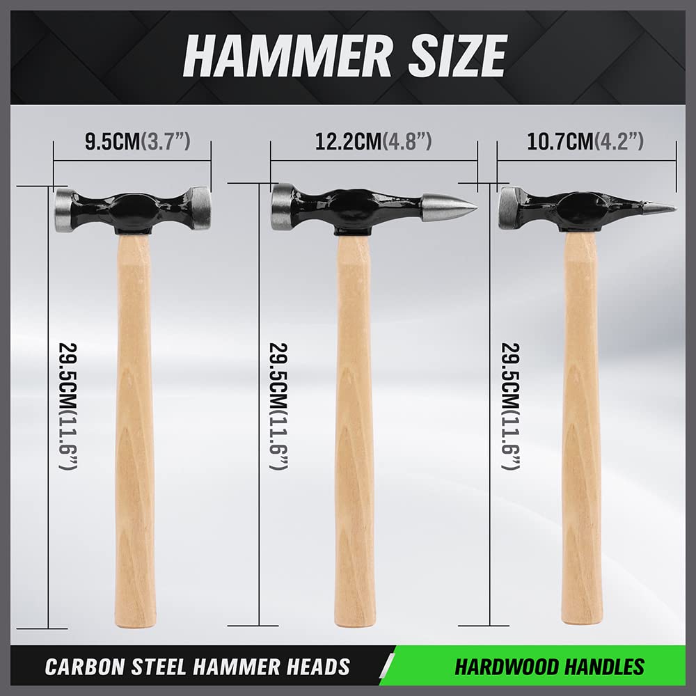 7 Piece Premium Auto Body Repair Kit,  Auto Body Repair Tools with Carbon Steel Hammer Heads