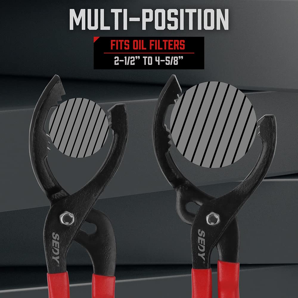 Premium 12" Adjustable Oil Filter Pliers, Universal Wrench Tool with Three-Speed Adjustment for Engine Filters, Conduit, Removal & Fittings - Versatile & Reliable for Mechanics & DIY Enthusiasts
