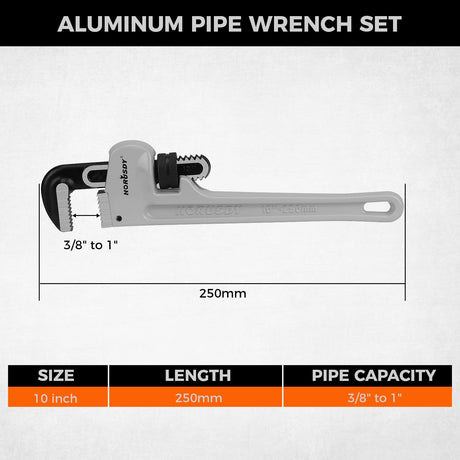 HORUSDY Heavy Duty Aluminum Pipe Wrench