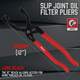 Premium 12" Adjustable Oil Filter Pliers, Universal Wrench Tool with Three-Speed Adjustment for Engine Filters, Conduit, Removal & Fittings - Versatile & Reliable for Mechanics & DIY Enthusiasts