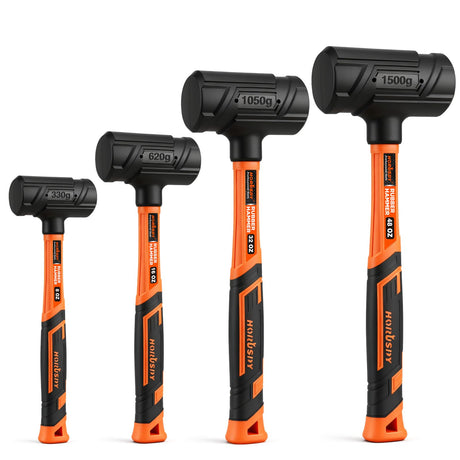 HORUSDY 4-Piece Dead Blow Hammer Set (0.5lb, 1lb, 2lb, 3lb) – One-Piece Molded Body, Steel Shot Filled, No Rebound, Non-Spark, Non-Slip Grip, for Auto, Carpentry & Tile Work | Amazon US image 1