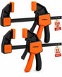 HORUSDY 12'' Bar Clamps for Woodworking, 2PCS Quick F Wood Working Clamps Sets, with 150 LBS Load Limit