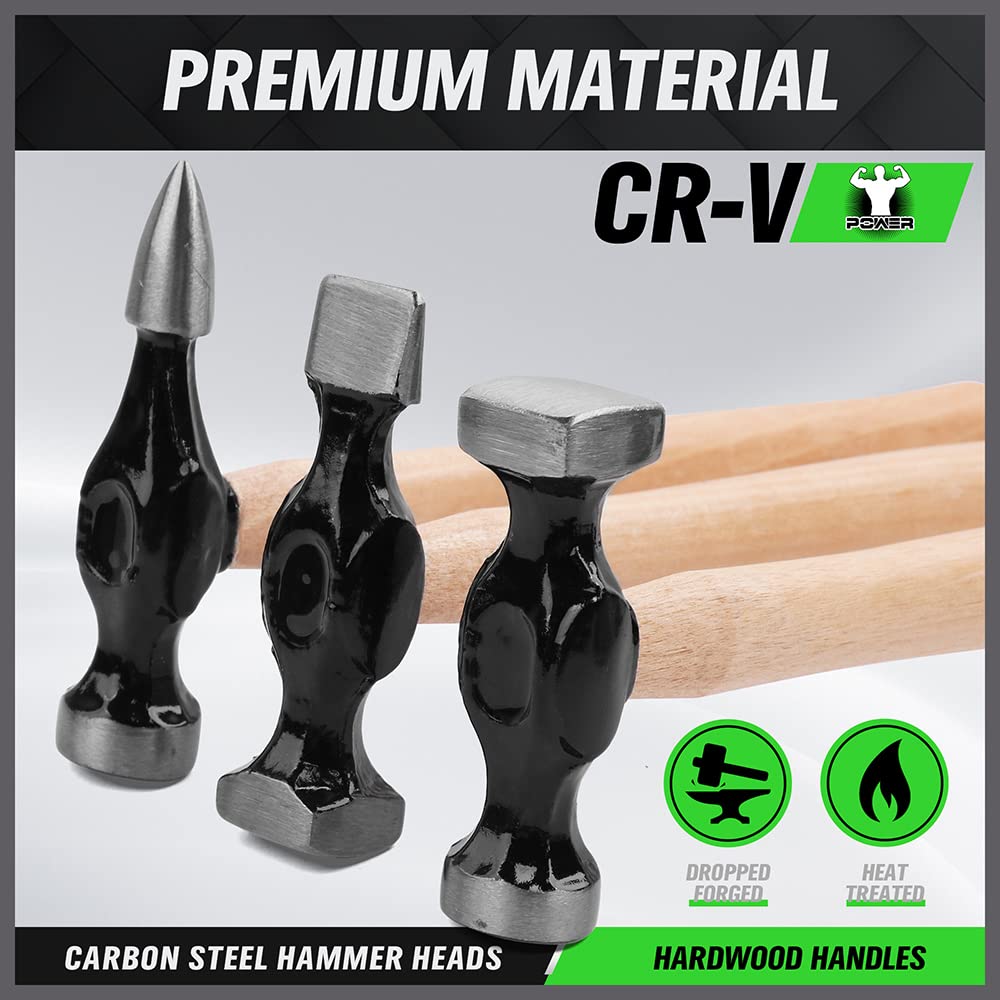 7 Piece Premium Auto Body Repair Kit,  Auto Body Repair Tools with Carbon Steel Hammer Heads