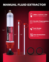 SEDY Fluid Extractor - 200cc Multi-Purpose Syringe, Oil Suction Pump, Manual Extraction and Filling Pump, Automotive Oil Syringe