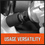 HORUSDY 5-Piece Impact Socket Adapter and Reducer Set, 1/4-Inch Hex Shank Socket to Drill Adapter 1/4", 3/8", and 1/2" Impact Driver Adapter for Power Drill & Impact Driver