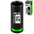 21mm Socket 1/2-inch Drive Deep Impact Axle Nut Socket