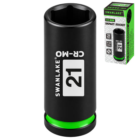 21mm Socket 1/2-inch Drive Deep Impact Axle Nut Socket
