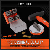 HORUSDY 37-Piece Easy-to-Pick Metal Letter & Number Stamp Set, 1/4” (6mm), Includes Star Symbol, Letter Punch Set for Jewelry, Metal, Leather & DIY Stamping