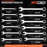 HORUSDY Combination Wrench Set with Organizer