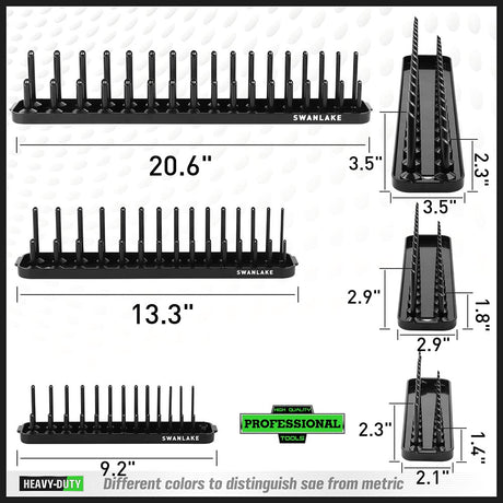 6-Piece Socket Organizer Set, Socket Holder for Tool Box Drawer