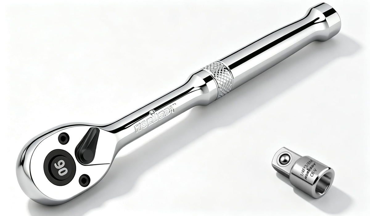 HORUSDY 90-Tooth Quick-Release Ratchet Handle