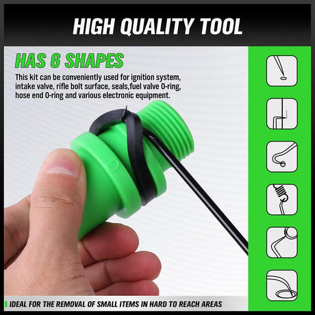 6-Piece Premium Pick and Hook Set, Pick Tool Set for Car Auto Oil Seal/O-Ring Seal Gasket Mini Hooks Puller Remover