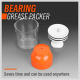 HORUSDY Premium Wheel Bearing Packer Tool, Handy Portable Bearing Packer Kit, Effortlessly Flushes Old Grease and Repacks Wheel Bearings