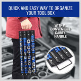 HORUSDY 80-Piece Heavy Duty Socket Organizer, 1/4-Inch, 3/8-Inch, 1/2-Inch, Premium Quality Socket Holders
