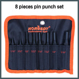 HORUSDY 8 Pieces Pin Punch Set, Kit Removing Repair Tool with Holder for Automotive, Watch Repair,Jewelry and Craft