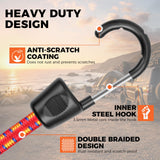 32-Piece Bungee Cords with Hooks - 18" 24" 30" 36" 48" Bungee Cords Heavy Duty Outdoor, 10" Mini Elastic Cord Straps, Canopy Tarp Ball Ties, Tarp Clips, with Storage Bag