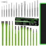 SWANLAKE 28-piece Punch and Chisel Set, Including Pin Punches, Taper Punch, Cold Chisels, Center Punches
