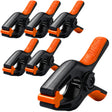 HORUSDY 6-Pack Spring Clamps Heavy Duty, 7-inch Large Plastic Clamps for Crafts with 3.7 Inch Jaw Opening for DIY, Gluing, Clamping and Securing
