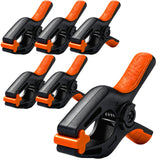 HORUSDY 6-Pack Spring Clamps Heavy Duty, 7-inch Large Plastic Clamps for Crafts with 3.7 Inch Jaw Opening for DIY, Gluing, Clamping and Securing