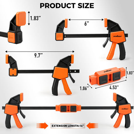 HORUSDY Quick-Release Bar Clamp Set for Woodworking