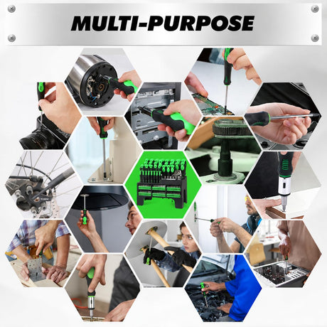 118-Piece Magnetic Screwdriver Set with Plastic Racking, Precision Screwdrivers, Magnetizer, Demagnetizer, Nut Drivers, Ratchet Handles, Allen Keys, Sockets & More - DIY Tools & Gift for Men