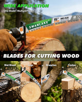 15-Inch Reciprocating Saw Blades, 5-Pack 6TPI Arc Edge for Pruning