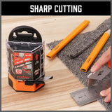 HORUSDY Pack Of 100 Utility Knife Blades, Box Cutter Blades Replacement with Dispenser, SK5 Carbon Steel