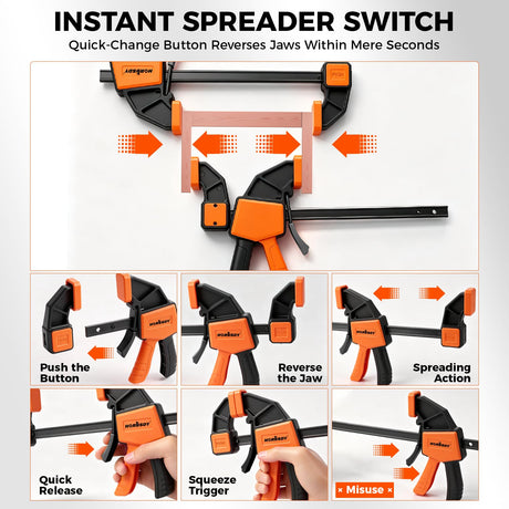 HORUSDY Quick-Release Bar Clamp Set for Woodworking
