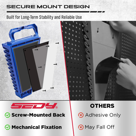 8-Piece Magnetic Socket and Wrench Organizer Set, Metric & SAE, 1/4", 3/8", 1/2"Drive Detachable Socket Storage Tray, 24-Slot Wrench Holder with Non-Slip Handle & Lock Cover for Toolbox Drawer Storage