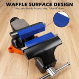 2-Piece 4.5" Magnetic Vise Jaw Pads, TPU Soft Jaw Covers with Waffle Surface, Non-Marring Protective Bench Vise Pads for Bench Vise, Drill Press, Metalworking and Woodworking