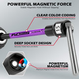 11PCS Magnetic Extra Long Nut Driver Set, Metric 8-15mm, 6" Impact Nut Drivers with PH2 Bits, 1.5lb Telescoping Magnetic Pickup Tool & Storage Rail, 1/4" Hex Shank, S2 Steel for Automotive Home Repair