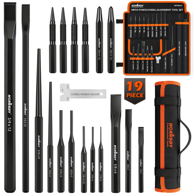 HORUSDY Punch and Chisel Set