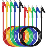 SWANLAKE 5-Piece Dual-Ended Alligator Clip Test Leads, 1000V 15A 3.5ft/1M Electrical Alligator Clips, Flexible Copper Cable Crocodile Clip, Mini Jumper Wires with Gator Clips