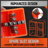 HORUSDY 37-Piece Number and Letter Stamp Set 1/8 (3mm) (A-Z & 0-9 + Love) Punch Perfect for Imprinting metal stamping kit, Plastic, Wood, Leather.