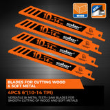 HORUSDY Reciprocating Saw Blade Set with Storage Case