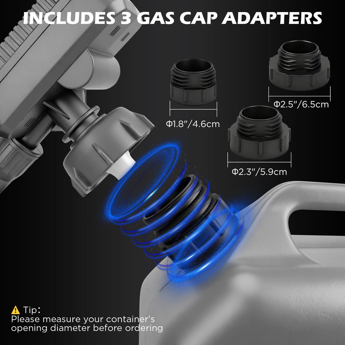Automatic Fuel Transfer Pump with Auto-Stop, Battery-Operated Gas Can Pump