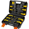HORUSDY 11-piece Magnetic Screwdriver Set with Case, 5 Phillips & 5 Flat Head Tips with Magnetizer demagnetizer Precision Screwdriver Set