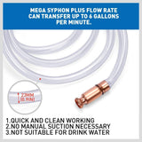 HORUSDY Diesel Mechanical Gas Siphon 10FT Multi-Purpose Super Easy Siphon Pump,3/4" Valve Virgin Grade Tubing Safe