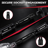 32-Piece 1/2" Drive Impact Socket Set, Metric SAE Deep Sockets, CR-V Steel