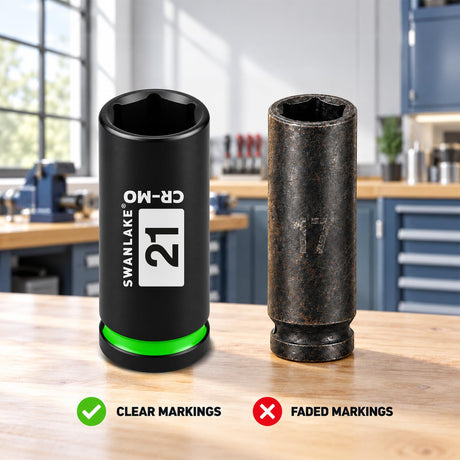 21mm Socket 1/2-inch Drive Deep Impact Axle Nut Socket