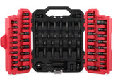 73-Piece Impact Socket Set with Hex & Torx Bit Sockets, SAE & Metric Deep & Shallow Sockets, Ratchet Handle, Universal Joint, Adapters & Extension Bars, CR-MO Steel