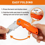 HORUSDY Folding Utility Knife Set with Extra Blades