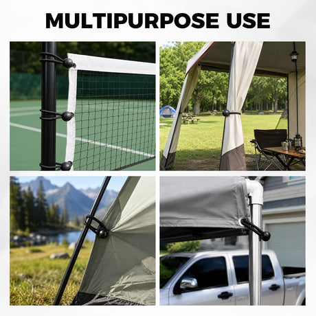 30 Pack 4-Inch Bungee Balls, Black Heavy Duty Heavyweight Bungee Cords with Balls, Weather Resistant Tie Down Strap 4mm Thickness for Camping, Tents, Cargo, Holding Wire and Hoses | Amazon US image 8