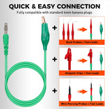 30-Piece Back Probe Kit, Multimeter Back Probe Pins with Test Leads and Alligator Clips, Insulation Wire Piercing Probes, Automotive Electrical Circuit Diagnostic Tool