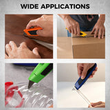 HORUSDY 4-Pack Box Cutter Utility Knife, Heavy Duty Aluminum Shell Retractable Box Cutter for Cardboard, Boxes and Cartons, Extra 10 Blades